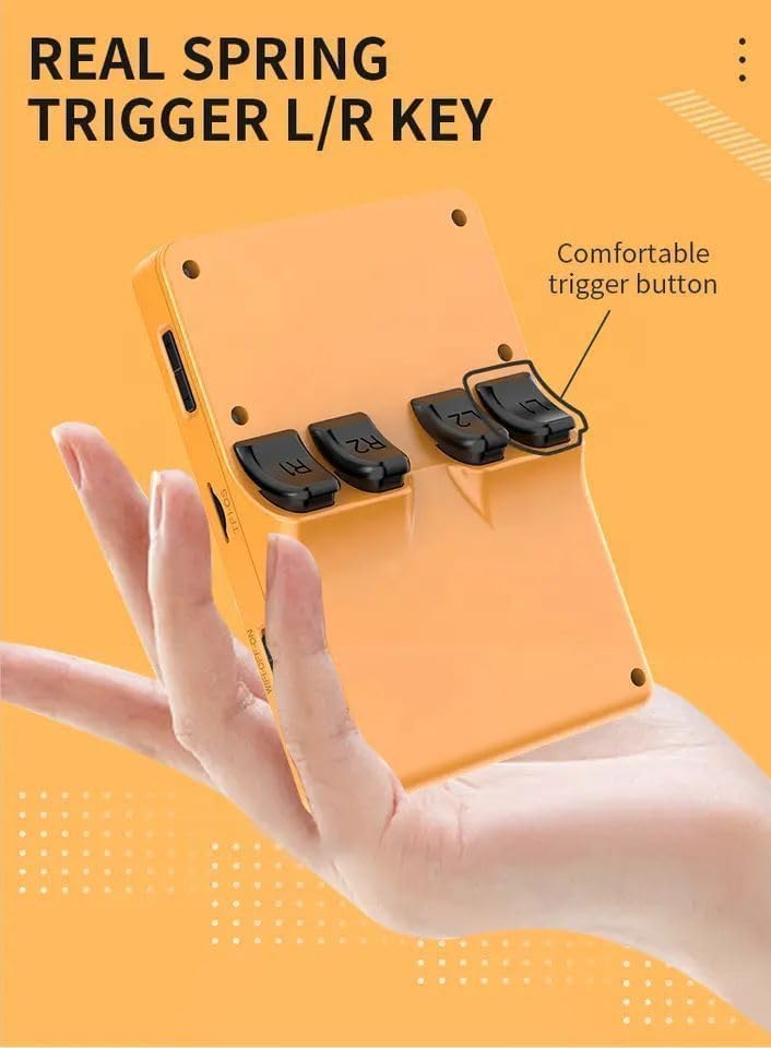 QuantumG - R35S Retro Handheld Game Console with 3.5 Inch IPS HD Display, Linux System, 64GB Inbuilt Games โ Compact Pocket Video Game (Yellow) - kavyachic