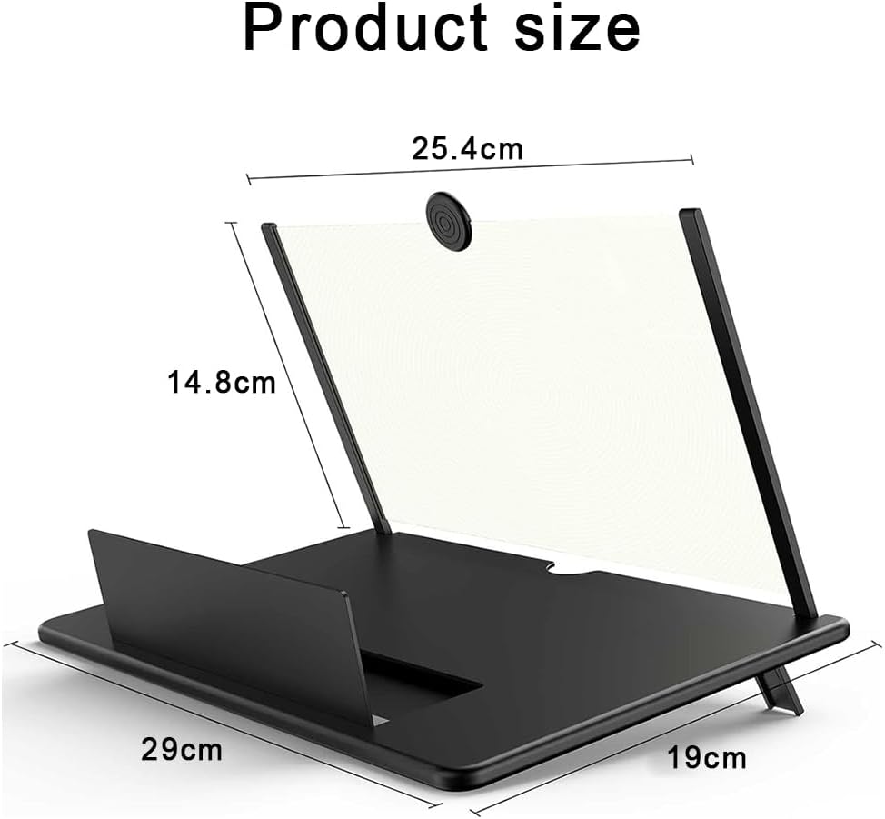 Smartphone Magnifier Stand, 14" 3D HD Cell Phone Magnifying Projector for Movies, Videos, and Gaming, Foldable Phone Stand With Screen Amplifier - kavyachic