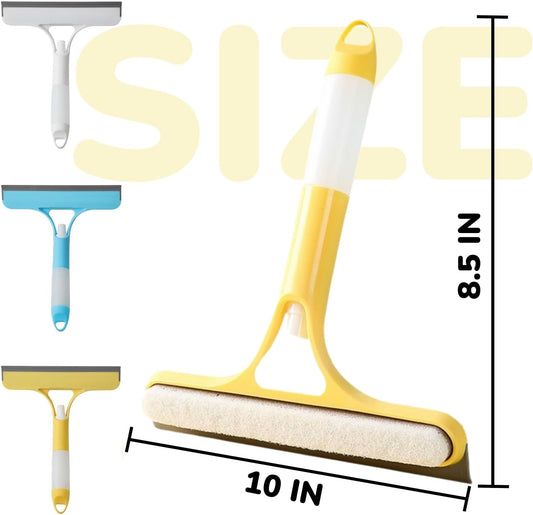 3 in 1 Window Cleaning Scraper, Mirror Squeegee with Sprayer